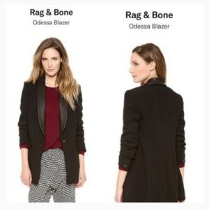 RAG & BONE Leather Lapel Odessa Blazer 